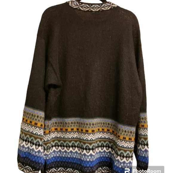 Fair Isle Alpaca Loreto, Mexico hand-woven, crew neck sweater, women's s… - Picture 2 of 8